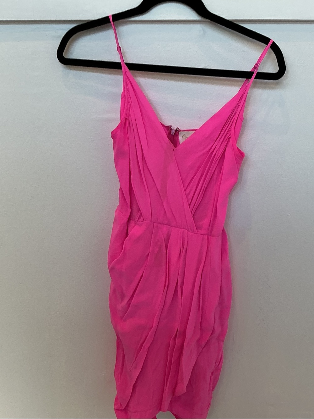 Yumi Kim Hot Pink Spaghetti-Strap Wrap Dress